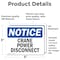 Signmission Crane Power Disconnect, 5 in W x Rectangle, Vinyl Decal OS-2PACK-NS-D-35-L-15377 - alternate 2